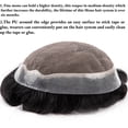 thumbnail image 4 of Hair Replacement Wigs for Men Human Hair Mens Toupee Fine Mono with Thin Clear Pu Hair Toupee 6" Breathable Straight Human Hair System Unit, 4 of 7