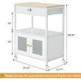 thumbnail image 2 of Buffets Coffee Bar Station, 3-Tier Small Coffee Stand Station with Storage, Farmhouse-Style Microwave Cart Featuring 2-Door Cabinet Ideal for Living Room, Entryway, Sideboards, 2 of 15