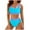 ZB-Sky Blue, variant on EHRWE Womens Bikini Set Ladies Two Piece Swimsuit Solid Color Bikini Summer Beach Vacation Vacation Swimwear