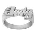 thumbnail image 2 of .925 Sterling Silver Personalized Name Ring - Size 9 - Made in USA, 2 of 3