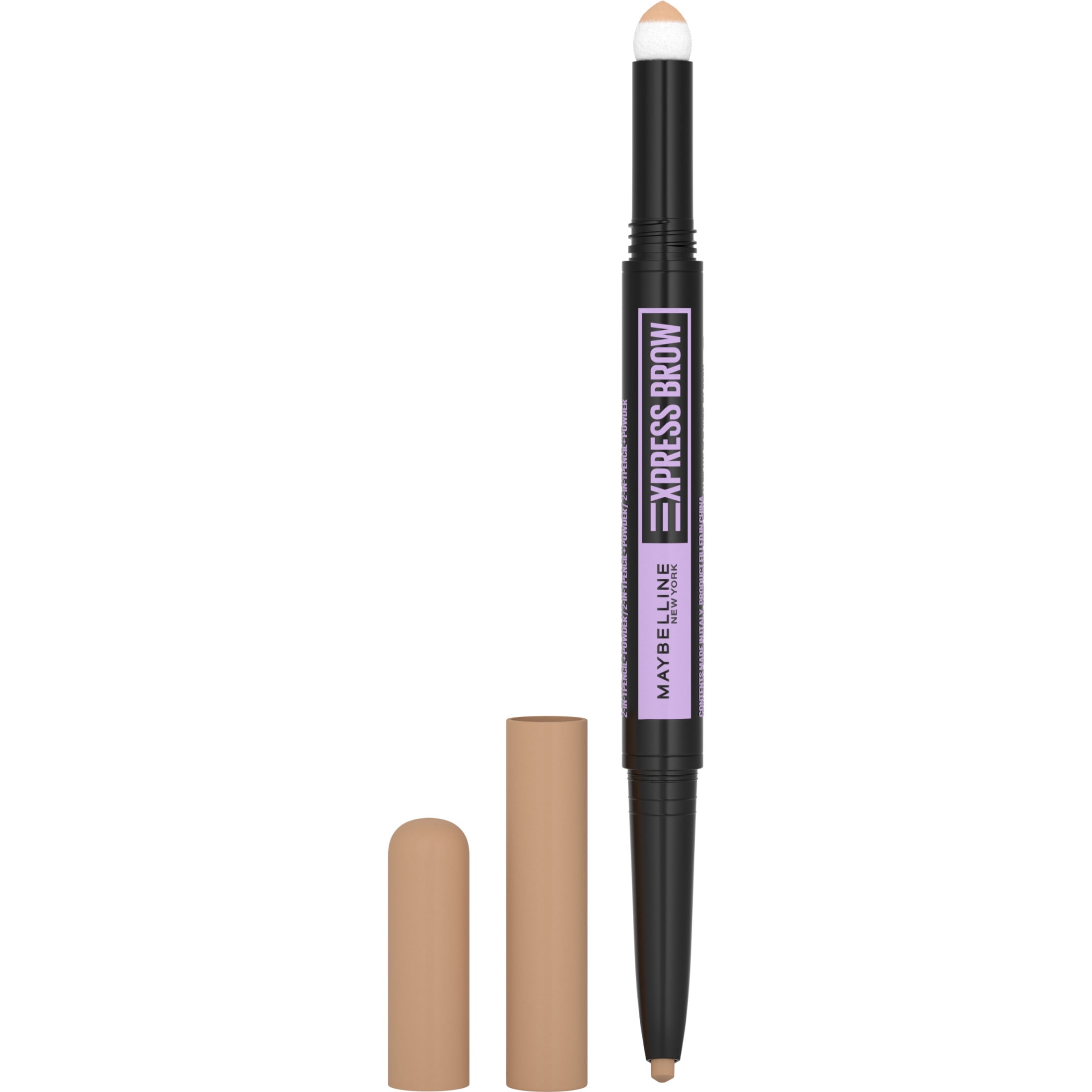 (4 pack) Maybelline Express Brow 2-In-1 Pencil and Powder Eyebrow Makeup, Light Blonde