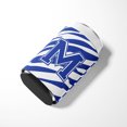 thumbnail image 3 of Letter M Initial Tiger Stripe Blue and White Can or Bottle Hugger, 3 of 5