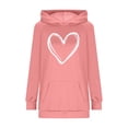 thumbnail image 6 of Craaazy Women's Oversized Hoodies Heart Prints Casual Sweatshirts Gifts, 6 of 6