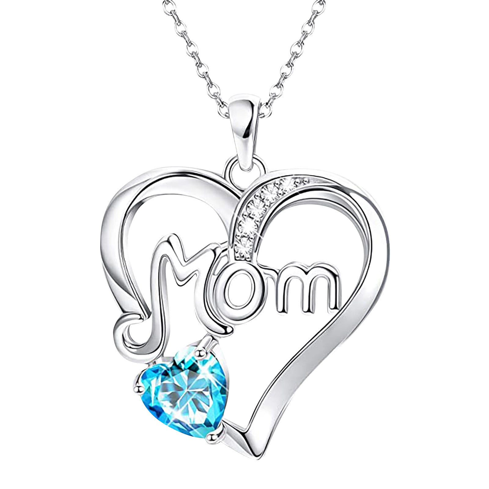 Mom Letter Heart Pendant 