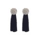 thumbnail image 1 of Pendientes colgantes con borlas de moda para mujer, pendientes de cuentas hechos a mano para boda, E1142 negro, 1 of 5