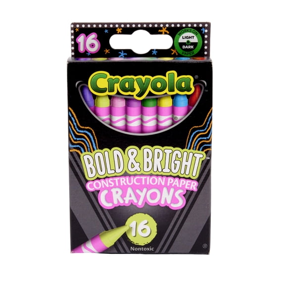 Crayola Bold & Bright Crayons, 16ct, Back to School Supplies, Classroom Must Haves, Coloring Gift for Kids, Ages 3