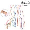 thumbnail image 1 of NUOLUX 9pcs Hippie Style Colorful Knurled Braided Friendship Bracelets Thread Wrist Ankle Bracelets (Random Color), 1 of 6