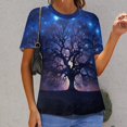 thumbnail image 6 of Tree with Life Women's T-Shirt Short Sleeve T Shirts Tops Tee Ladies Loose T, 6 of 6