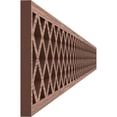 thumbnail image 3 of Ekena Millwork 46 3/8"W x 4"H x 3/8"T Manchester Fretwork Moulding, Walnut, 3 of 13