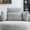 thumbnail image 6 of 39"W Oversized Swivel Accent Chair with Moon Storage Ottoman, Round Swivel Barrel Chair with 4 Pillows,Loveseat Sofa Chair Lounger Armchair for Living Room,Grey, 6 of 7