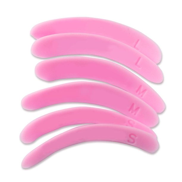 Eyelash Lift Rods Reusable Silicone Lash Perm Pads Eyela Pink Plastic