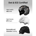 thumbnail image 3 of Casco de moto YEMA YM-627 de cara abierta aprobado por el DOT, 3 of 7