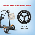 thumbnail image 6 of Compact 4 Wheels Folding Electric Wheelchair for Seniors – Mobility Scooter for Travel - Medical Scooter - Gold, 6 of 11