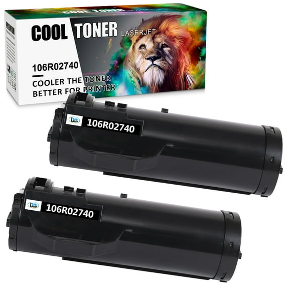 Cool Toner 106R02740 Extra High Yield（25,900Pages) Toner Cartidge Compatible for Xerox WorkCentre 3655 2xBlack