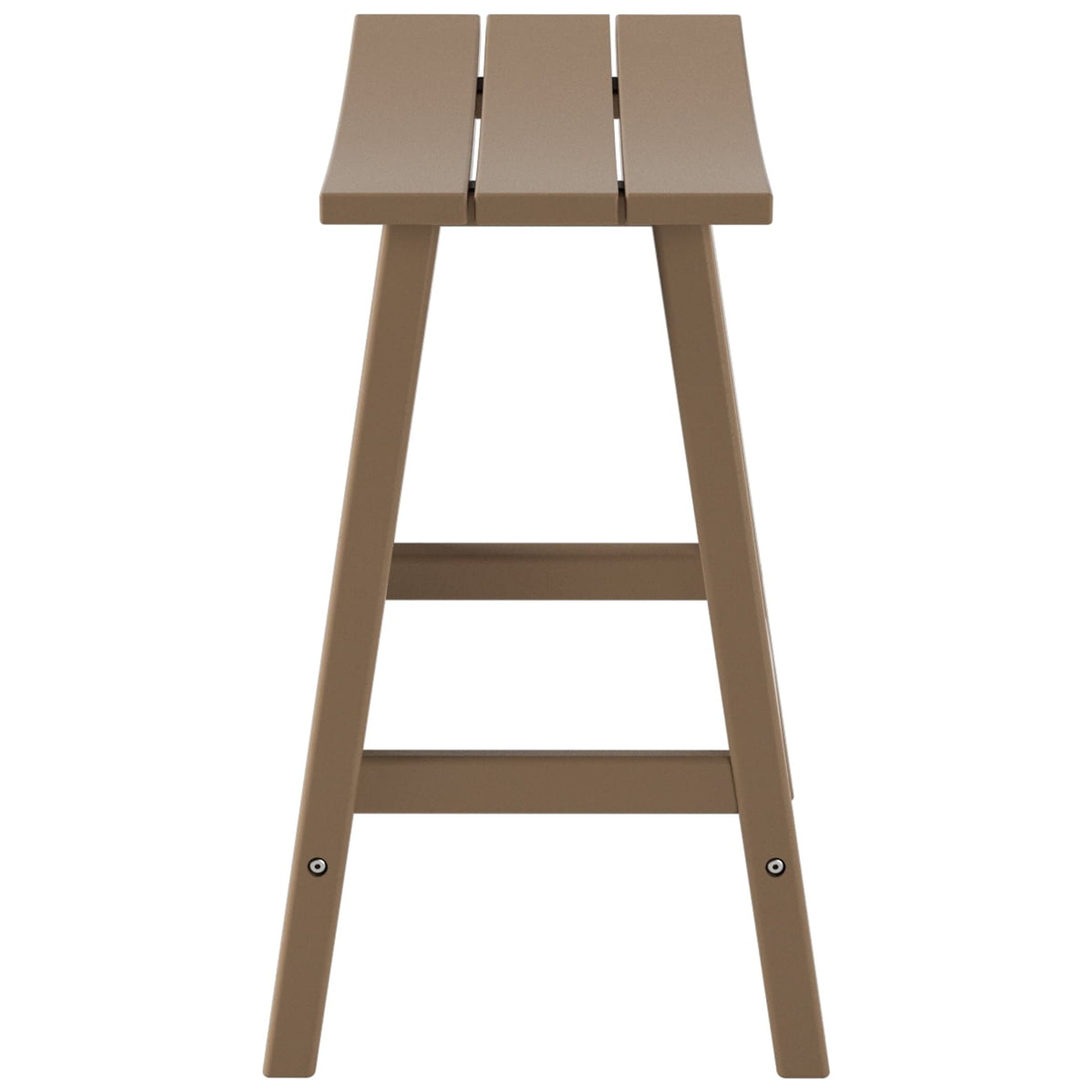 GARDEN 24" Inches Adirondack Plastic Outdoor Bar Stools for Patio, Weathered Wood