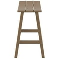 thumbnail image 2 of WestinTrends Malibu HDPE Outdoor Patio 24" Counter Stool Saddle Seat, Weathered Wood, 2 of 10