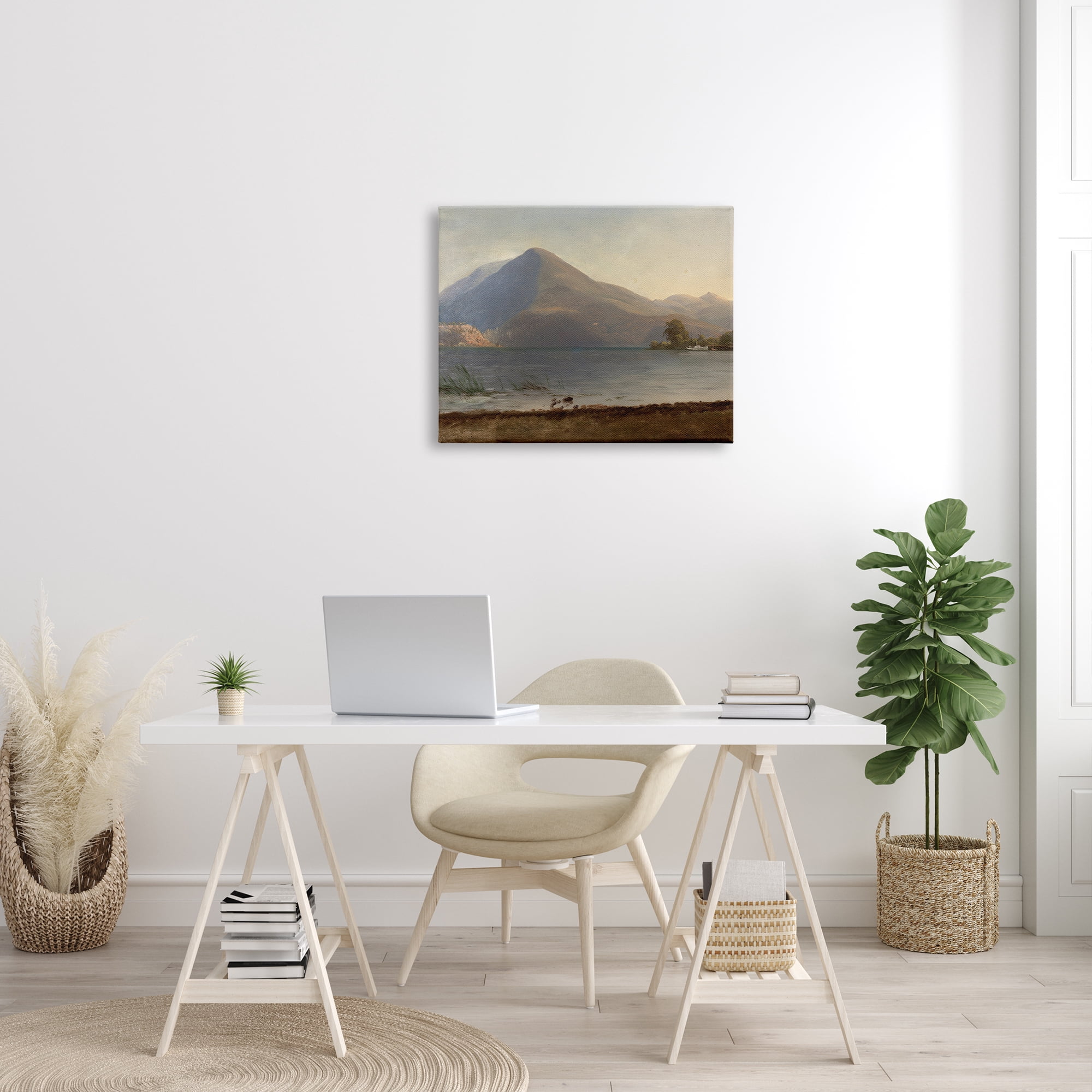 Stupell Industries On the Hudson Traditional Albert Bierstadt Painting Painting Gallery Wrapped Canvas Print Wall Art, Design by one1000paintings