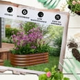 thumbnail image 6 of Outsunny Galvanized Raised Garden Bed Kit, Metal Planter Box with Safety Edging, 41.25" x 24.5" x 11.75", Brown, 6 of 9