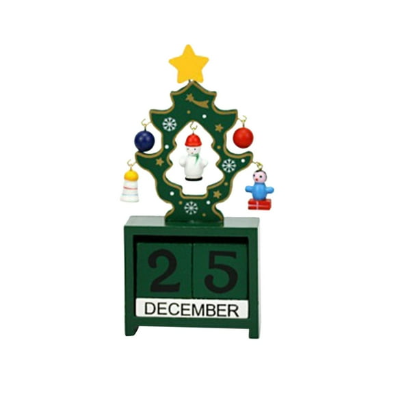 Hwkond Christmas Advent Calendar 2024 Christmas Wooden Calendar Christmas Ornament Home Decoration Gift