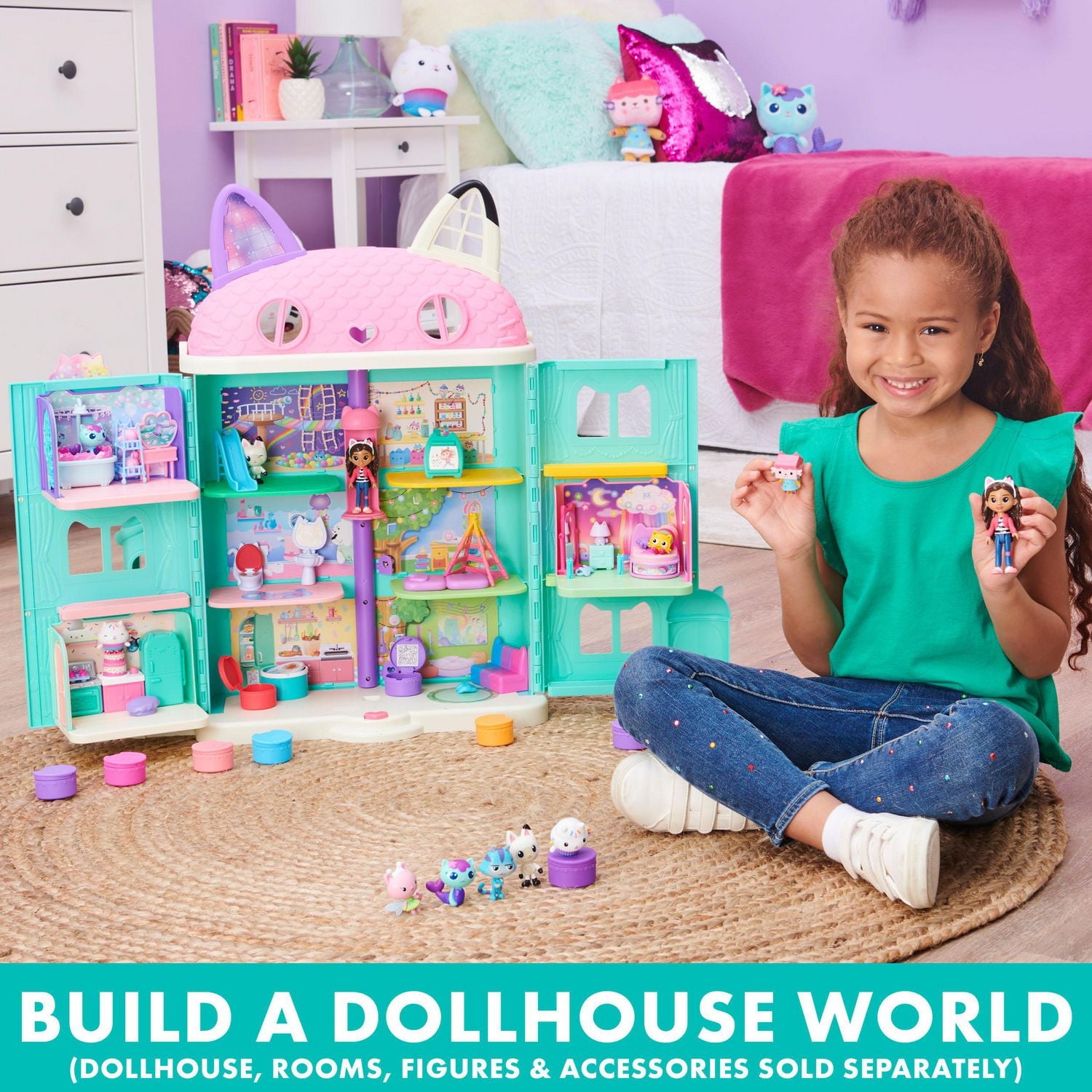 Gabby’s Dollhouse, Deluxe Figure Gift Set with 7 Toy Figures and Surprise Accessory, Kids Toys for Ages 3 and up