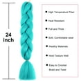 thumbnail image 2 of Extensiones de cabello sintético para trenzas, textura Yaki, fácil de trenzar, 3 Pack Pre-Stretched African Braiding Hair - 61cm - Colores Azul Agua, 2 of 5