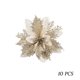 thumbnail image 2 of Matsuzay 10 Uds. De polvo de brillo de flores artificiales de Navidad, adornos de árbol de Navidad DIY, flores falsas, decoraciones de Año Nuevo de Kits de decoración para fiestas uno Matsuzay HA002044-01, 2 of 6