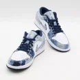thumbnail image 4 of CZ8455-100 N I-K-E A i r-Jor-dan 1 Low Washed Denim Midnight Navy White Blue (Men's), 4 of 6