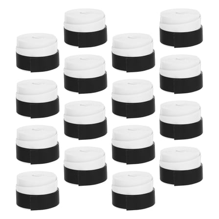 ibasenice 12pcs Badminton Racket Grip Tape PU White Improved Stability for Non Slip Overgrip Sports Activities