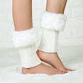 thumbnail image 2 of Women Autumn and Winter Short Turned Wool Warm Socks Boots Cover Knitting Wool Leg Protector, 2 of 4