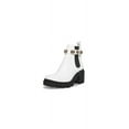 thumbnail image 6 of Steve Madden Amulet White Gold Stone Fashion Chelsea Platform Block Heel Boots (WHITE, 8), 6 of 9