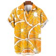 thumbnail image 4 of Xysaqa Mens Dress Shirts Mens White Tee Shirts Men's Hawaiian Shirt Short Sleeves Lemon Print Buttons Down Shirts for Men Big & Tall Holiday Party Summer Tropical Beach Shirts S-5Xl T Shirts for Men, 4 of 4