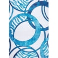 thumbnail image 1 of Ladole Rugs Abstract Circles Design Geometric Area Rug Blue White, 7x10 (6'2" x 9'2", 190cm x 280cm), 1 of 6