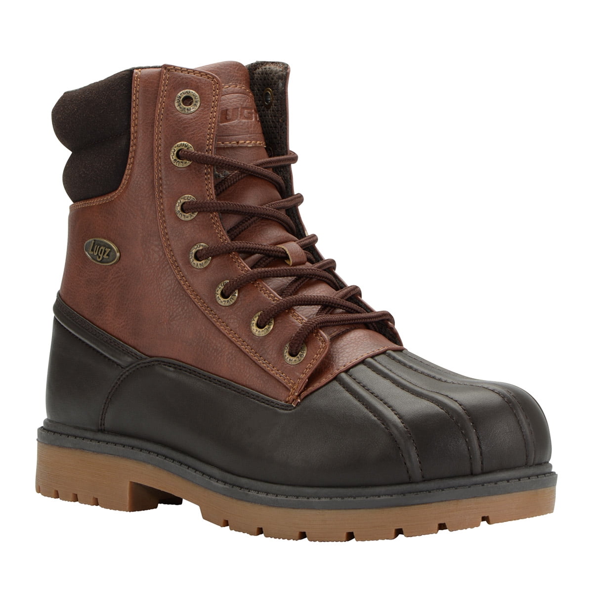 color block lug boots