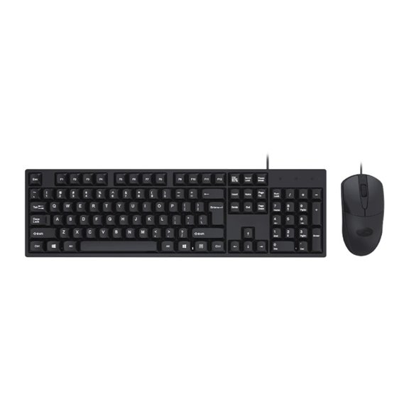 Wired USB Keyboard - 104 Key Full-Size Ultra Slim Computer Keyboard with Numeric Keypad - Spill-Resistant Design for PC, Laptop, Desktop - Black
