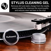 kulloomii Premium Vinyl Record Cleaner Kit - Complete 4-in-1 Vinyl Records Cleaning Kit for Records Albums-Includes Soft Velvet Record Brush,Cleaning Liquid,Duster &Turntable Stylus Cleaning Gel