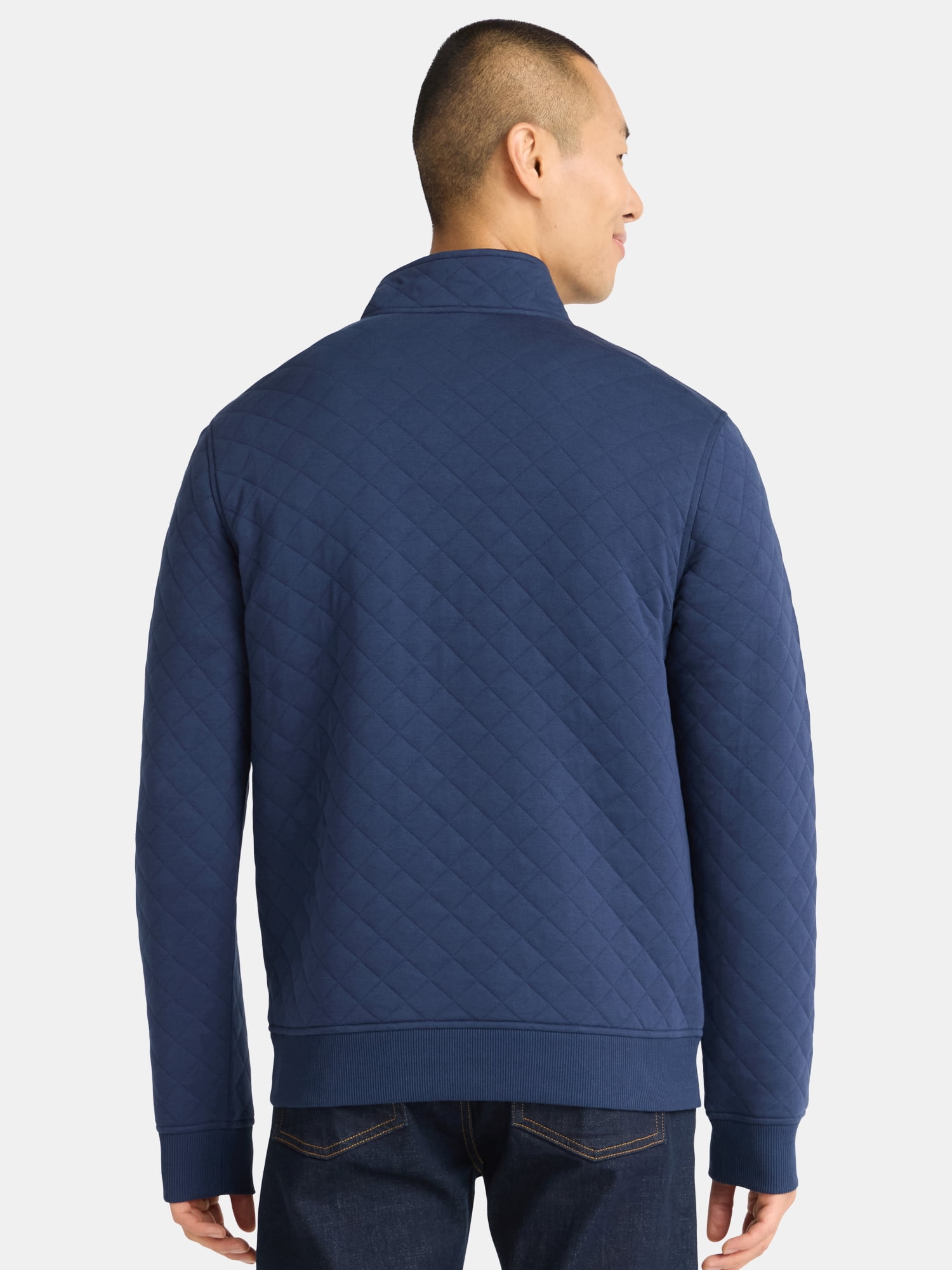 George Men's and Big Men's Quilted Snap Pullover Jacket, Sizes S-3XL