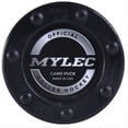 thumbnail image 2 of Mylec Official Roller Hockey Puck, PVC with Graphite Reinforced Shaft & Nylon Glides - 3 Pack, Black, 2 of 2