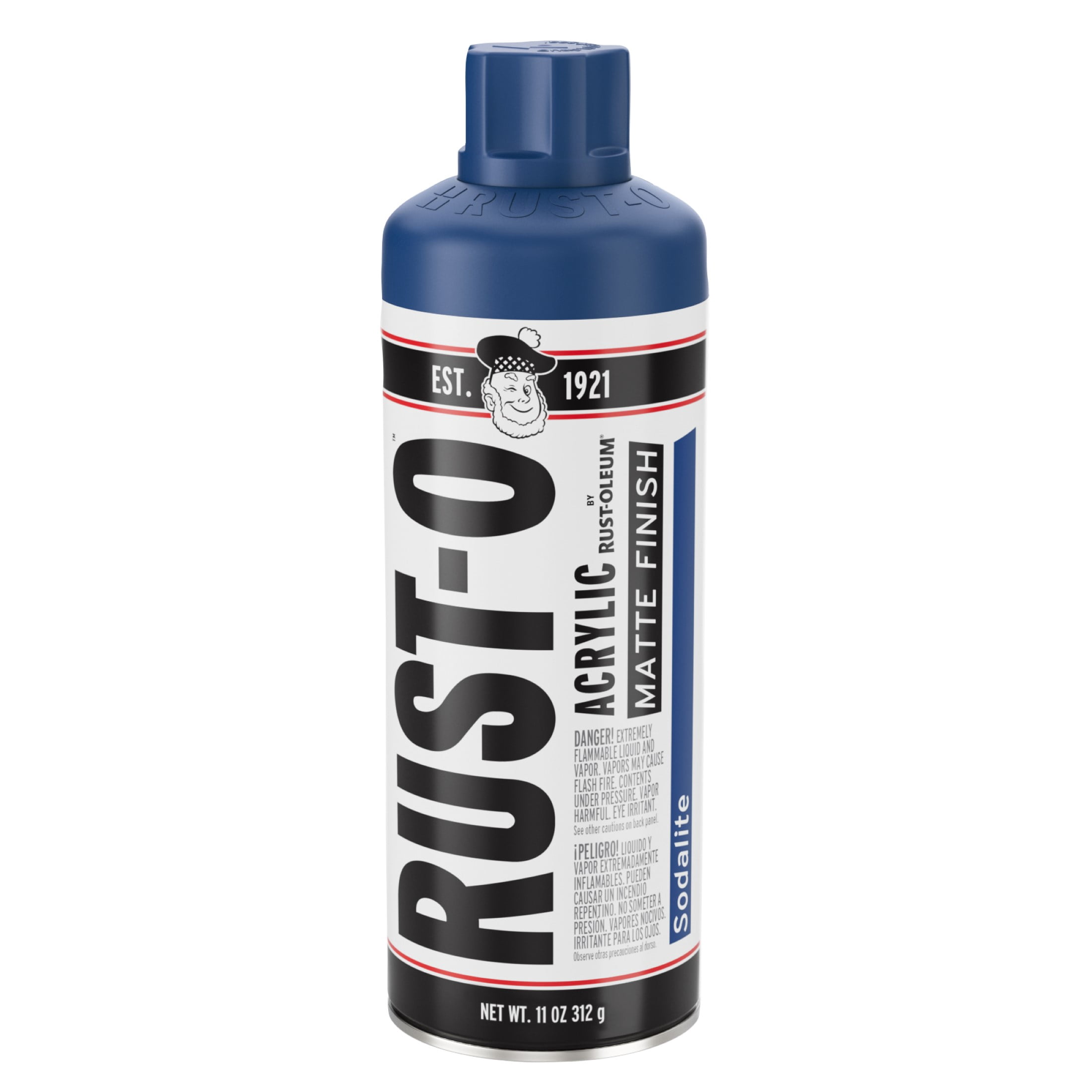 6 Pack, Sodalite, Rust-Oleum Rust-O Acrylic Matte Spray Paint-392201, 11 oz