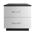 thumbnail image 4 of Boyd Sleep Hamilton Double Drawer Nightstand, Black with White Drawers, 4 of 8