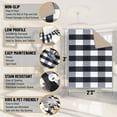 thumbnail image 4 of Ottomanson Non-Slip Indoor Entryway Rug 2'3" x 3' – Low Pile Stain Resistant Door Mat, Buffalo Plaid Black/White, 4 of 12