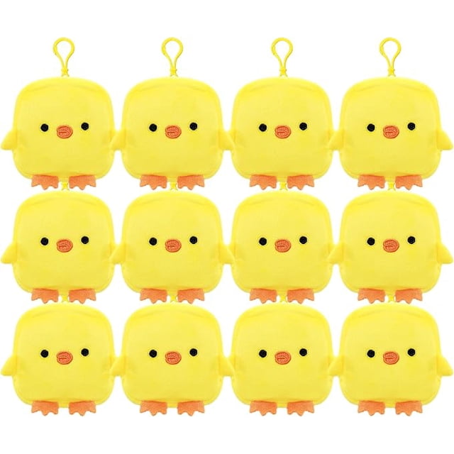 Set de 12 Piezas Llavero de peluche Patito