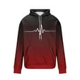 thumbnail image 6 of Momasggi Big and Tall Graphic Hoodies for Men Fall Winter Long Sleeve Fleece Hooded Sweatshirts Fashion Gradient Pullover Tops with Pockets Red L, 6 of 6