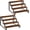 Rustic Brown, 4 Tier, 2 Pack, variant on Giikin 3-Tier Spice Rack, 13.8 Inch Wood Step Shelf Countertop Spice Storage Holder, Kitchen Pantry Cabinet Organizer Cupboard for Spice Bottles, Jars, Seasonings, Baking Supplies, Metal Frame