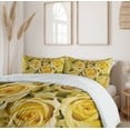 thumbnail image 6 of Ambesonne Rose Duvet Cover Set, Yellow Bridal Flourish, 2-Calking, Yellow Pale Green, 6 of 6