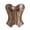 Khaki, variant on Women Lustrous Satin Sweetheart Neck Corset Top, Underwire Padded Back Lace Up Side Zipper Waist Defining Vintage Bustier Available In Multiple Colors