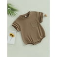 thumbnail image 3 of Bagilaanoe Newborn Baby Boy Girls Rompers Short Sleeve Bodysuits 6M 12M 18M 24M Infant Casual One Piece Short Jumpsuit, 3 of 8