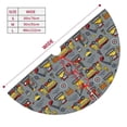 thumbnail image 3 of Rateoe Modern Excavator Print Christmas Tree Skirt 30" for Xmas Holiday New Year Party Circle Tree Mat Ornaments Decoration, 3 of 7