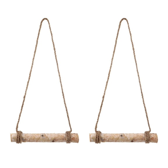 BESTOYARD 2 Sets Wall Pendant Decoration Wooden Plant Hanging Shelf Light Brown Rustic Decor