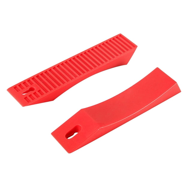 1 par de cunas de mancuernas Zulema Cuña de barra de silicona Rojo