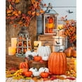 thumbnail image 5 of Artificial Pumpkins Set Harvest Decoration, 12pcs Assorted Size Orange and White Pumpkins with 50pcs Maple Leaves for Halloween Thanksgiving Autumn Festive Party Supplies, 5 of 5